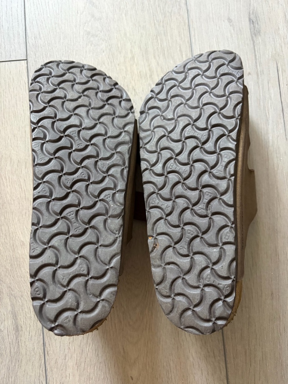 Birkenstock Arizona Two-Strap Sandals in Metallic Bronze - Picture 4 of 7